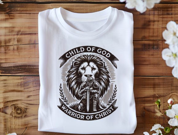 Child of God Warrior of Christ Png T-Shirt Designs