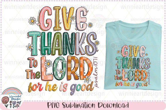 Give Thanks to the Lord Retro Fall PNG