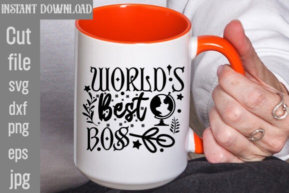 Worldβs Best Boss SVG Cut File and Freebies